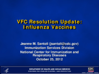 VFC resolution update  influenza vaccines