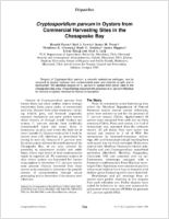 Cryptosporidium parvum in oysters from commercial harvesting sites in the Chesapeake Bay