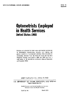 Optometrists Employed in Health Services United States  1968