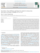 Associations of Iron Deficiency and Depressive Symptoms Among Young Adult Males and Females NHANES 2017 to 2020
