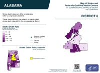 AL Congressional District 06 Stroke and Federally Qualified Health Centers Map 119th Congress