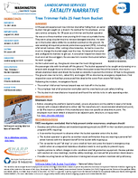 Landscaping Serivces Fatality Narrative Tree Trimmer Falls 25 Feet from Bucket