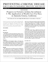 Progress in Pediatric Asthma Surveillance I The Application of Health Care Use Data in Alameda County California
