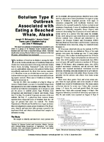 Botulism Type E Outbreak Associated with Eating a Beached Whale Alaska