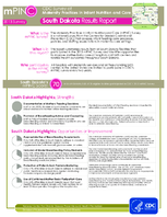 mPINC 2013 Survey CDC Survey of Maternity Practices in Infant Nutrition and Care South Dakota Results Report