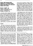 Using 1990 national MCH objectives to assess health status and risk in an American Indian community