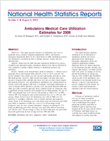 Ambulatory medical care utilization estimates for 2006