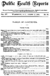 Public Health Reports  v XV no 33  table of contents