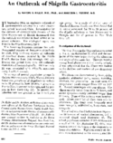 An outbreak of shigella gastroenteritis