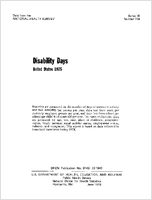 Disability days United States 1975