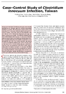 CaseControl Study of Clostridium innocuum Infection Taiwan