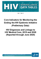 Core Indicators for Monitoring the Ending the HIV Epidemic Initiative Preliminary Data HIV Diagnoses and Linkage to HIV Medical Care 2019 and 2020 Reported through June 2020