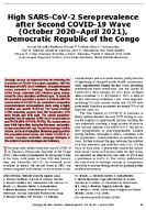 High SARSCoV2 Seroprevalence after Second COVID19 Wave October 2020April 2021 Democratic Republic of the Congo