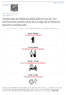 Temporada de influenza 20232024 en los EE UU estimaciones preliminares de la carga de la influenza durante la temporada