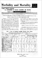 Morbidity and Mortality Weekly Report Vol 10 No 14 for Release April 14 1961