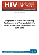 Diagnoses of HIV Infection among Adolescents and Young Adults in the United States and 6 Dependent Areas 20112016