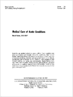 Medical care of acute conditions United States 19731974