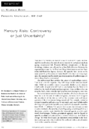 Mercury risks controversy or just uncertainty