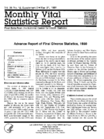 Advance report of final divorce statistics 1988