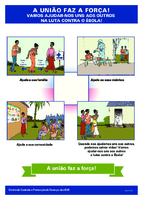A uniao faz a forca vamos ajudarnos uns aos outros na luta contra o Ebola