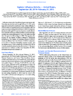 Update Influenza Activity  United States September 28 2014February 21 2015
