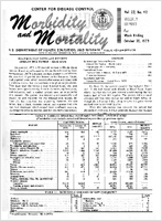 Morbidity and Mortality Weekly Report Vol 22 No 42 week ending October 20 1973