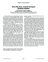 West Nile virus a newly emergent epidemic disease