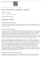 National Center for Health Statistics Board of Scientific Counselors  Minutes September 1718 2007