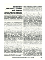 Bordetella pertussis Finland and France