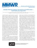 Outbreak of Electroniccigaretteassociated Acute Lipoid Pneumonia  North Carolina JulyAugust 2019
