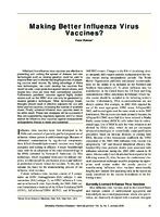 Making Better Influenza Virus Vaccines