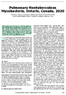 Pulmonary Nontuberculous Mycobacteria Ontario Canada 2020