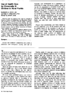 Use Of Health Care By Chronically Ill Children In Rural Florida