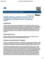 Welder Electrocuted by Contact with an Energized Overhead Crane Conductor FACE 8832