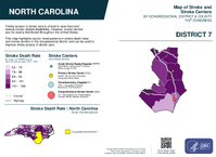 NC Congressional District 07 Stroke and Stroke Centers Map 119th Congress