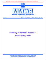Summary of Notifiable Diseases  United States 2007