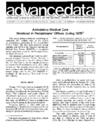 Ambulatory Medical Care Rendered in Pediatricians Offices During 1975