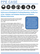 PPE CASE P20200104 Performance of Stockpiled AirPurifying Respirators Facility Four of Ten Inhalation and Exhalation Resistance and Filtration Efficiency Performance
