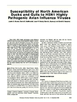 Susceptibility of North American Ducks and Gulls to H5N1 Highly Pathogenic Avian Influenza Viruses