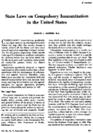 State laws on compulsory immunization in the United States