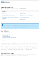 Health Disparities Provisional Death Counts for Coronavirus Disease 2019 COVID19 November 10 2021