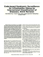 Codebased Syndromic Surveillance for Influenzalike Illness by International Classification of Diseases Ninth Revision
