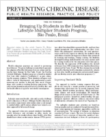 Bringing Up Students in the Healthy Lifestyle Multiplier Students Program So Paulo Brazil