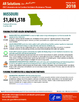 CDCs Investments to Combat Antibiotic Resistance Threats Missouri Fiscal Year 2018