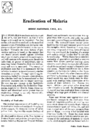 Eradication Of Malaria