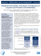 Residential Care Facilities A Key Sector in the Spectrum of Longterm Care Providers in the United States