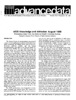 AIDS Knowledge and Attitudes August 1988 Provisional Data From the National Health Interview Survey
