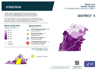 VA Congressional District 05 Stroke and Stroke Centers Map 118th Congress