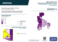 AZ Congressional District 04 Stroke and Federally Qualified Health Centers Map 119th Congress