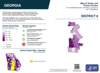 GA Congressional District 08 Stroke and Stroke Centers Map 119th Congress